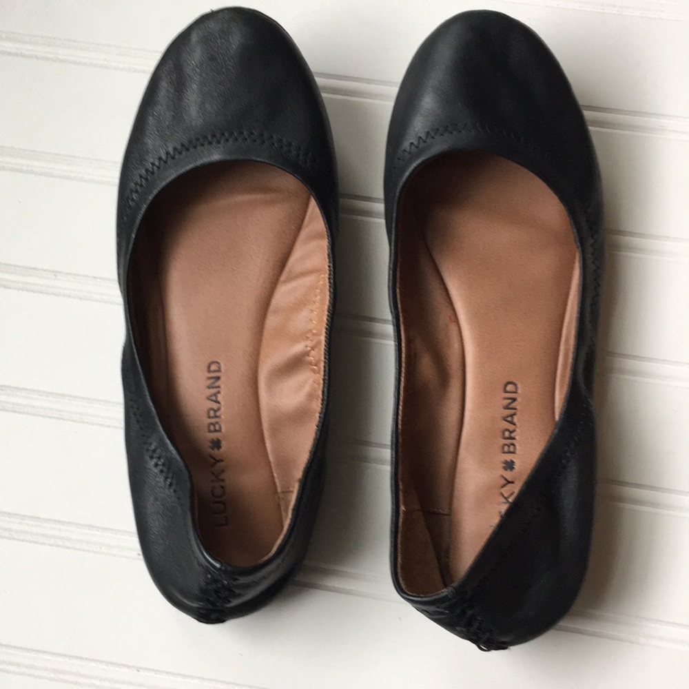 Black flats lucky brand size 6 1/2